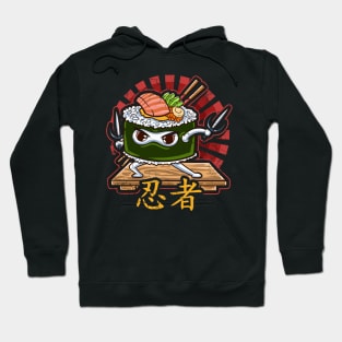 Ninja Warrior Sushi Japanese Manga Anime Otaku Kawaii Hoodie